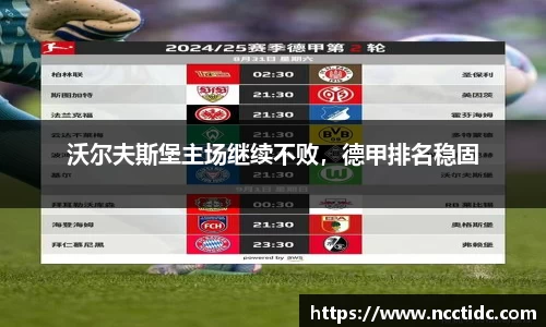 沃尔夫斯堡主场继续不败，德甲排名稳固